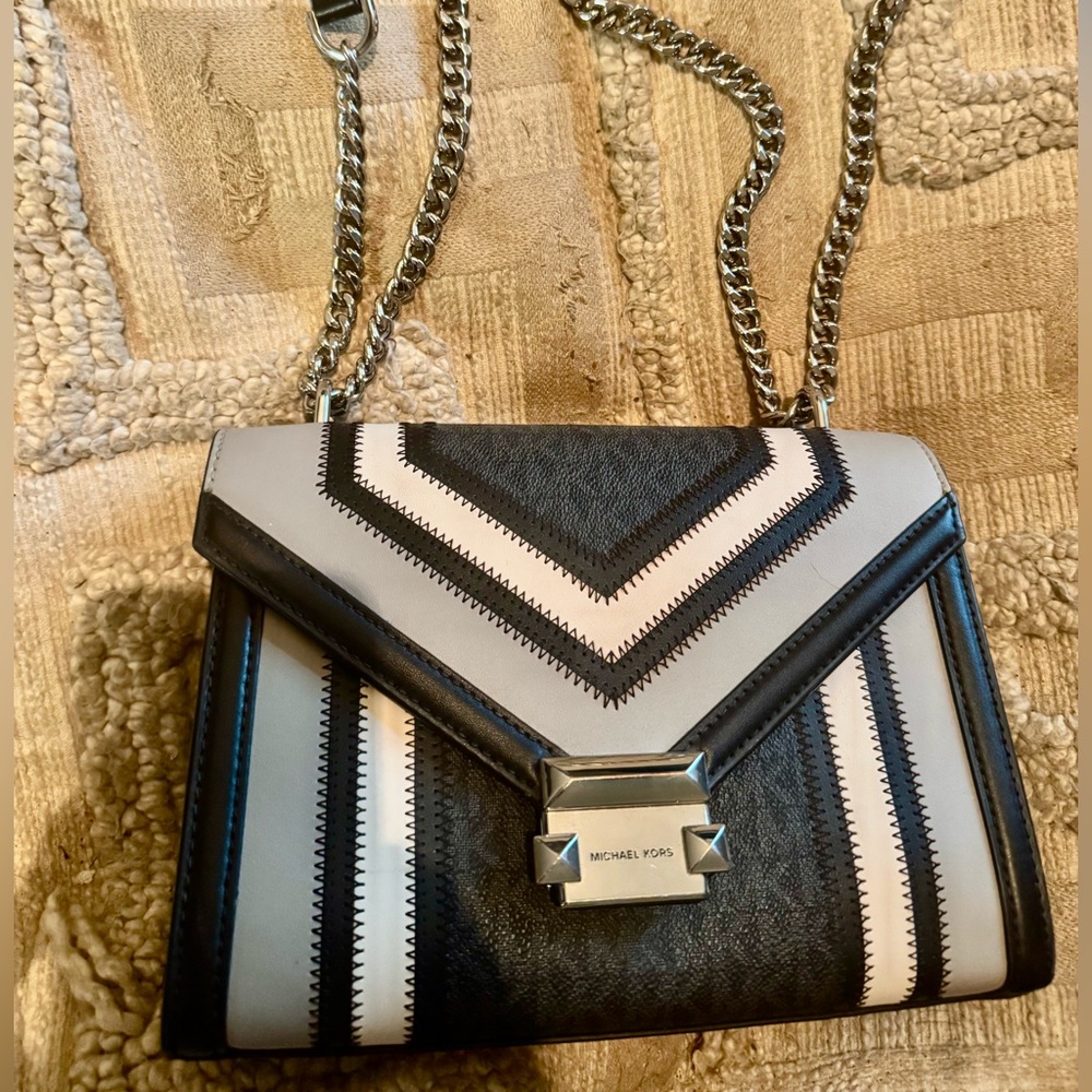 Michael Kors Black & White Whitney Bag